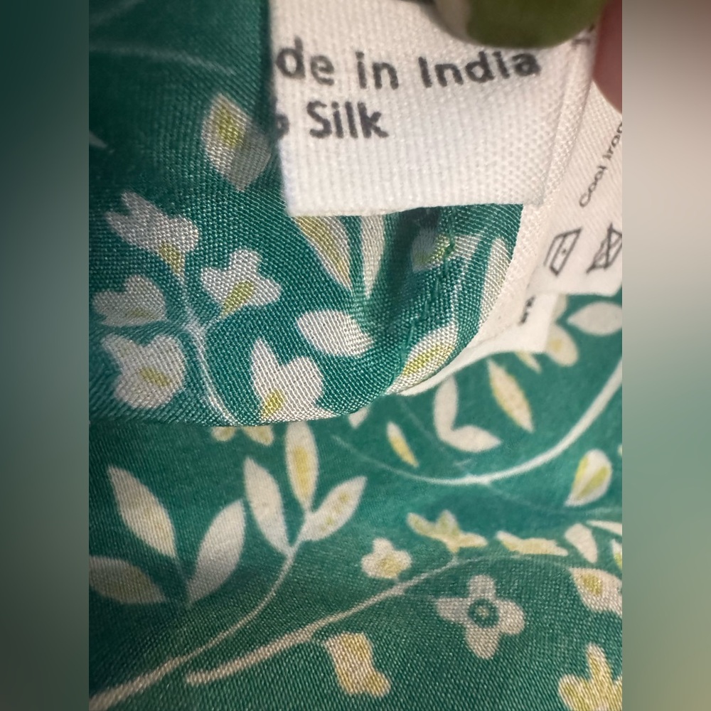 Beulah Elena Tree of Life Green Silk Wrap Skirt - Picture 4 of 12